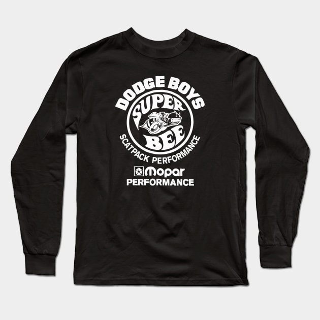 Dodge Boys Scatpack Performance Super Bee Long Sleeve T-Shirt by DCMiller01